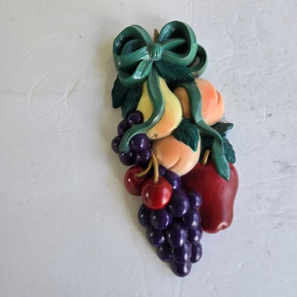 Home Interiors Mixed Fruit Wall Decor Vintage Made in the USA 1990's - Picture 1 of 9